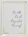 Inspirational Saying in Acrylic Frame 6x8