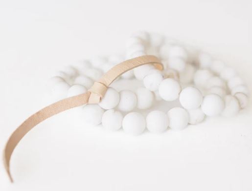 White Howlite Beaded Bracelet Set