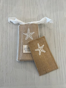 Embroidered Starfish Cutlery Pouch Set of 8