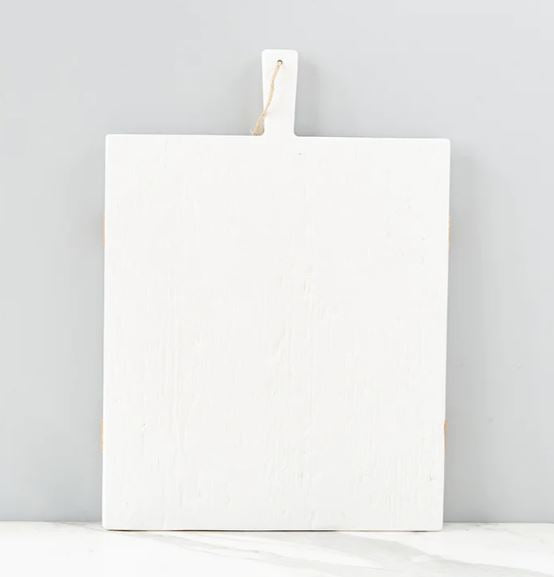 Charcuterie Board Rectangle Medium White & Natural