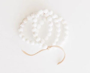 White Howlite Beaded Bracelet Set