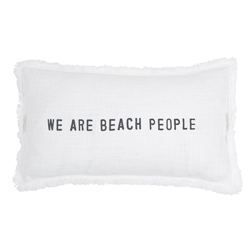 We are Beach People Lumbar Pillow