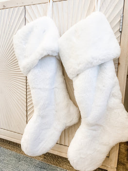 White Faux Fur Stocking